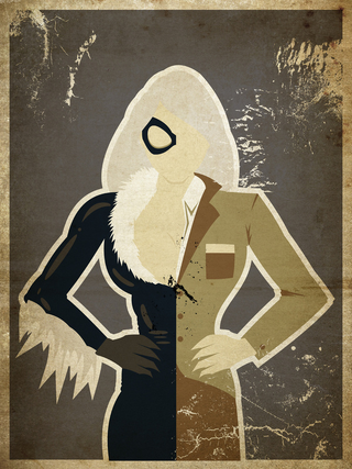 Illustration for article titled Minimalist superhero posters bisect Batgirl and Spider-Man into their alter egos